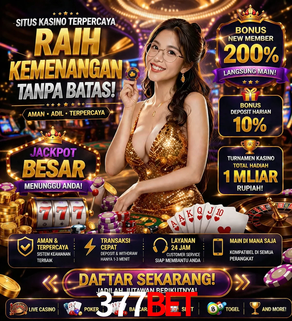 Roleta e blackjack 377Bet